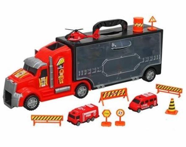 12 Parça 50 cm Çantalı Inşaat Taşıyıcı Tır Seti  8752 - Image 1