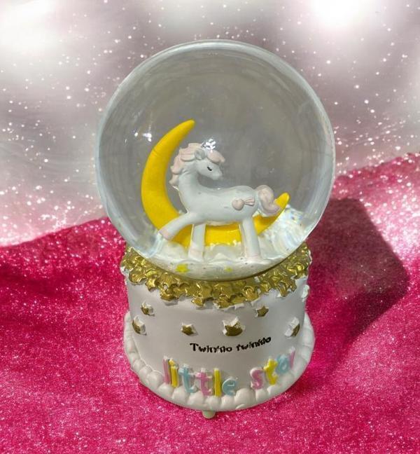 8 cm Müzikli Işıklı  Pony Kar Küresi 1764 - Image 1