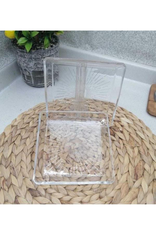Paşabahçe Sunum Tabağı 68307 2Li Madlen Crystal Glass 15X15 - Image 1