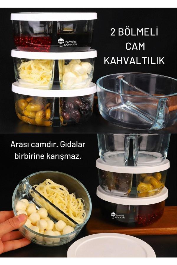 Paşabahçe 2 Adet Polar 2 Bölmeli Polar Kase Beyaz Kapaklı 530683 - Image 1