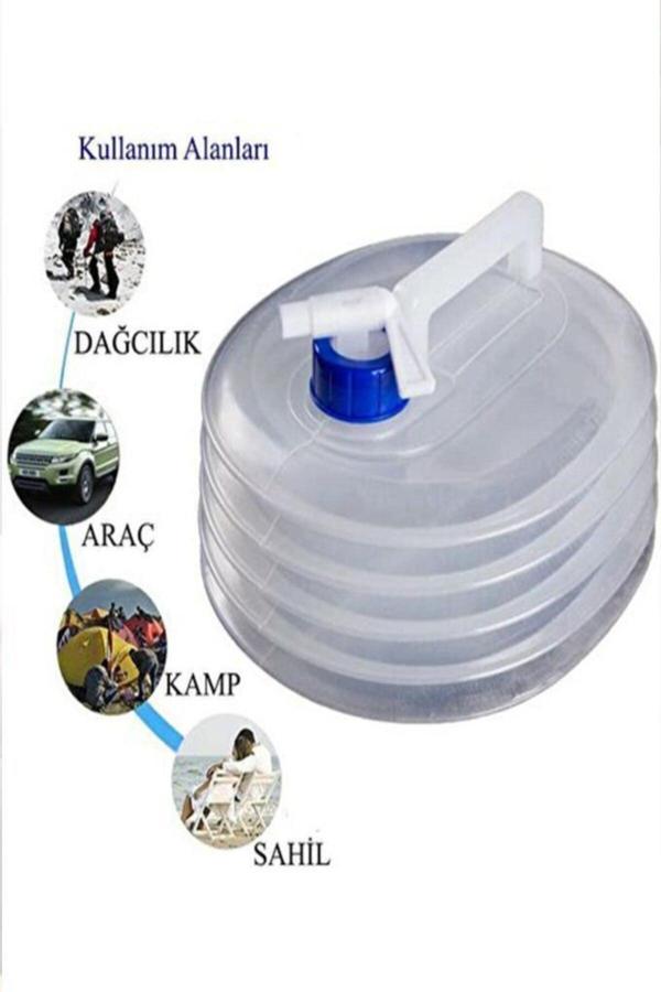 Easyso Katlanabilir Akordiyon Su Bidonu 10 Litre Çok Amaçlı Kamp/ Piknik Için Uygun - Image 1