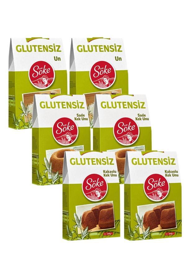 Söke Glutensiz Un 2x250 g Glutensiz Sade Kek Un 2x240 g Glutensiz Kakaolu Kek Un 2x225 g - Image 1