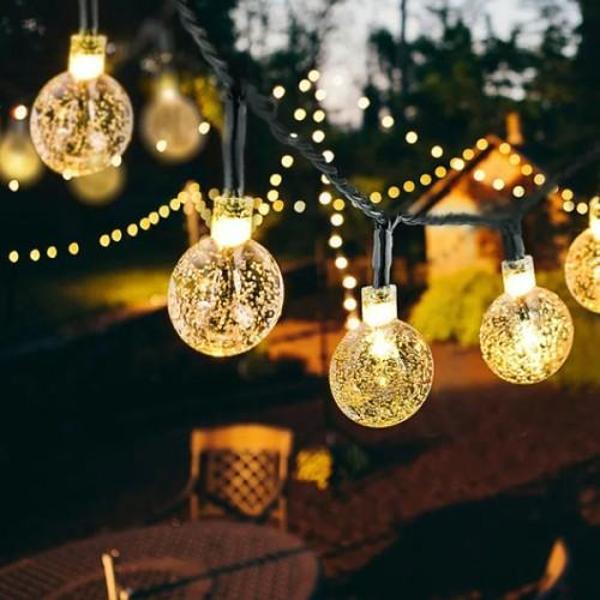 5 Metre Sarı Opak Solar Top LED Işık - Image 1