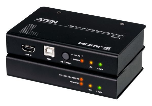 USB True 4K HDMI Cat 6 KVM Extender (4K @ 70 m) - Image 1
