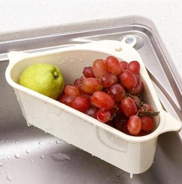 Vantuzlu Üçgen Sebze Meyve Lavabo Süzgeç - Image 1