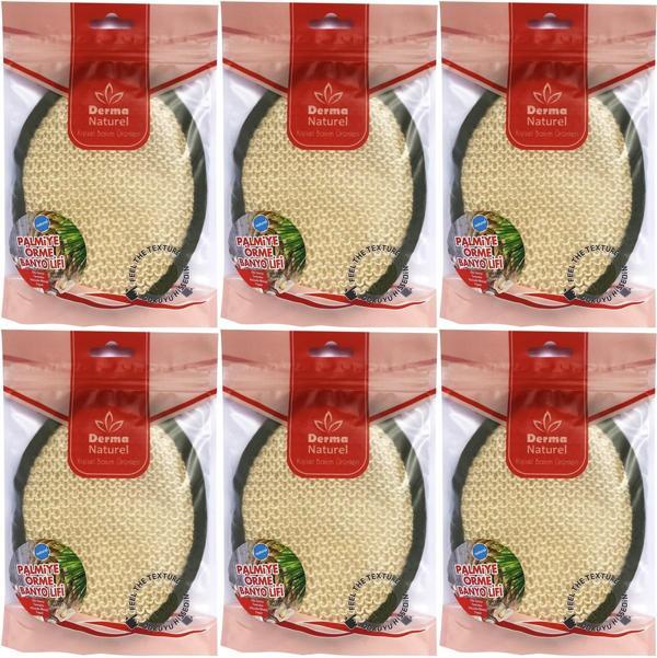 Derma Naturel Örme Banyo Yüz Lifi (15*24CM) MS-02 (6 Lı Set) - Image 1