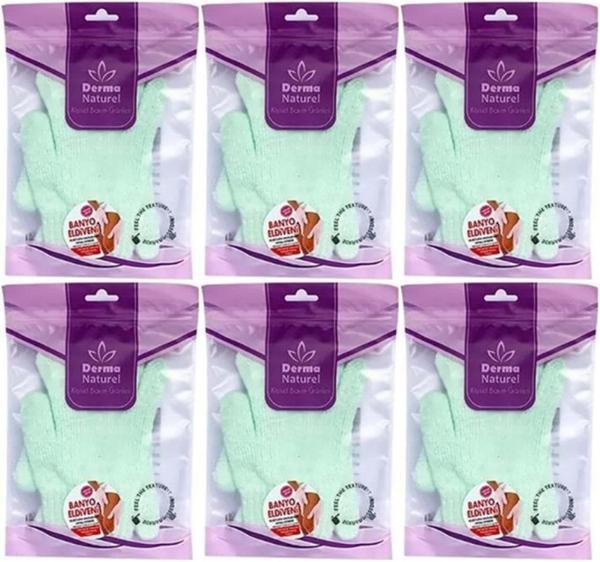 Derma Naturel Parmaklı Banyo Eldiveni MS-23 (6 Lı Set) - Image 1