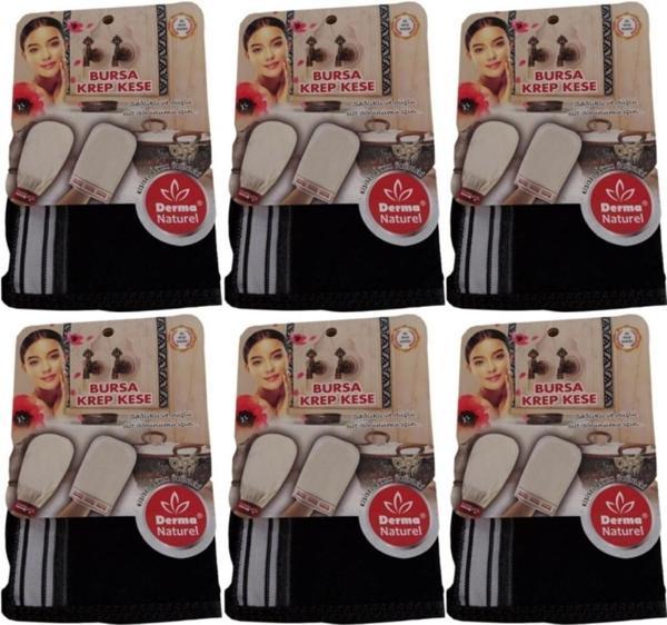 Derma Naturel Krep Kese - Siyah MS-28 (6 Lı Set) - Image 1