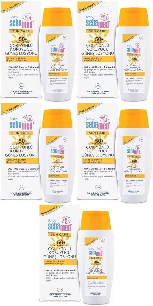 Sebamed Sun Care Bebek Güneş Losyonu Kremi 50+ Faktör 150ML (Hassas Ciltler İçin) (5 Li Set) - Image 1