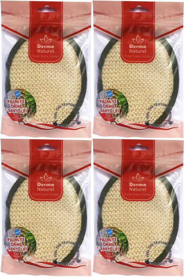 Derma Naturel Örme Banyo Yüz Lifi (15*24CM) MS-02 (4 Lü Set) - Image 1