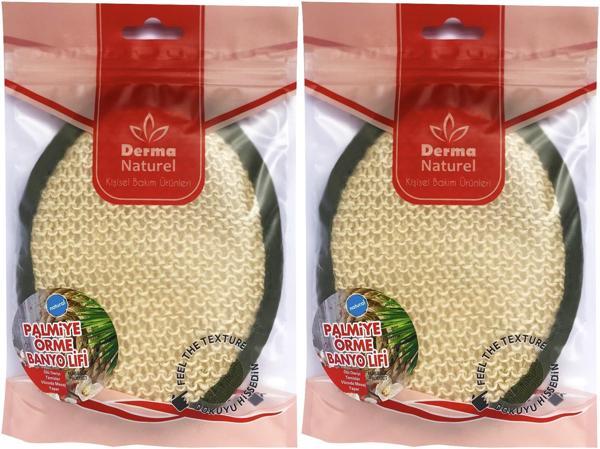 Derma Naturel Örme Banyo Yüz Lifi (15*24CM) MS-02 (2 Li Set) - Image 1