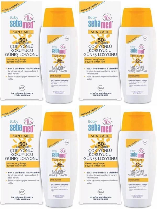 Sebamed Sun Care Bebek Güneş Losyonu Kremi 50+ Faktör 150ML (Hassas Ciltler İçin) (4 Lü Set) - Image 1