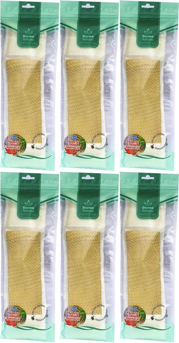 Derma Naturel Palmiye Örme İpli Banyo Kemeri (8*24CM) (6 Lı Set) - Image 1