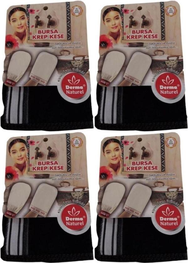 Derma Naturel Krep Kese - Siyah MS-28 (4 Lü Set) - Image 1