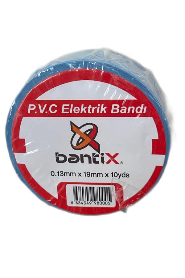 Bantix Elektrik Bandı 10 Adet 19Mmx10Yds Mavi Elektrik İzole Bandı 10'Lu Paket - Image 1