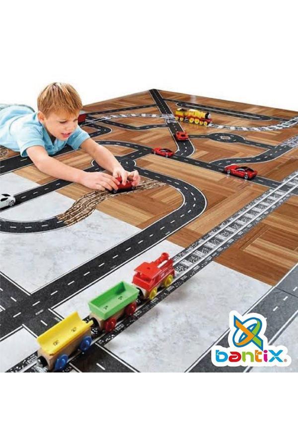 Bantix Otobant Eğitici Ve Eğlenceli Yol Yapım Bandı Road Tape Trafik Oyun Bandı 7Cm En 10 Metre Uzunluk - Image 1