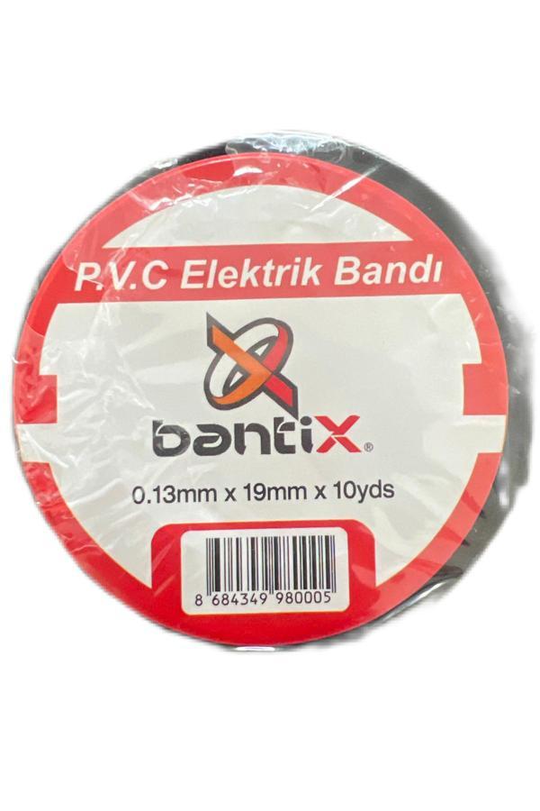 Bantix Elektrik Bandı 10 Adet 19Mmx10Yds Siyah Elektrik İzole Bandı 10'Lu Paket - Image 1