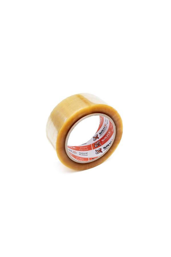 Bantix Solvix Doğal Kauçuk Ekstra Güçlü 45Mm 100 Metre Koli Bandı (6'Lı Şeffaf) - Image 1