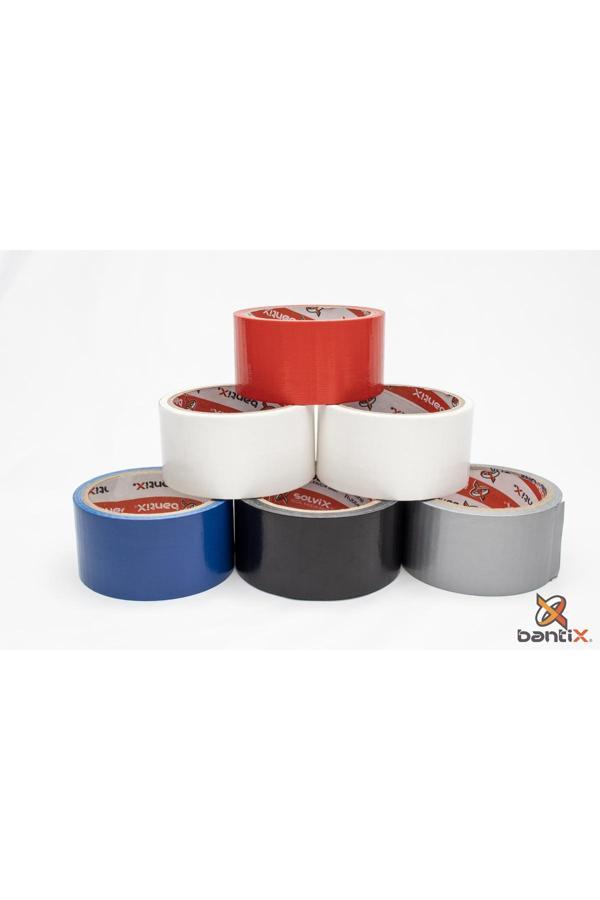 Bantix 6’Lı Paket Beyaz Tamir Bandı- Duck Tape Çok Amaçlı Tamir Bandı - Kanal Bandı 48Mm x 10 Ar Metre - Image 1