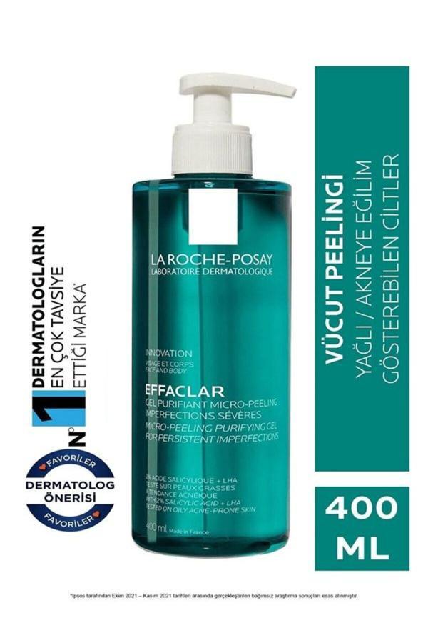 La Roche-Posay Effaclar Mikro-Peeling Jel Yüz Ve Vücut İçin Arındırıcı Jel-400Ml - Image 1