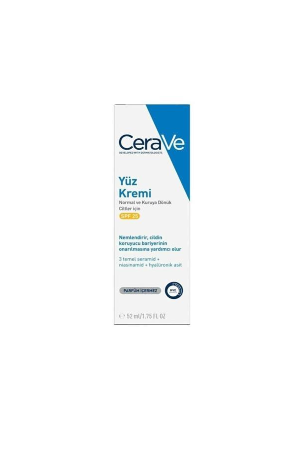 Cerave Yüz Kremi Spf25 Normal Ve Kuru Cilt Için 52Ml - Image 1