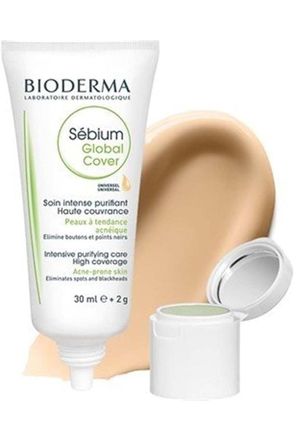 Bioderma Sebium Global Cover Karma Ve Yağlı Ciltler Aha Ve Salisilik Asit Içeren Renkli Bakım Kremi 30 Ml - Image 1