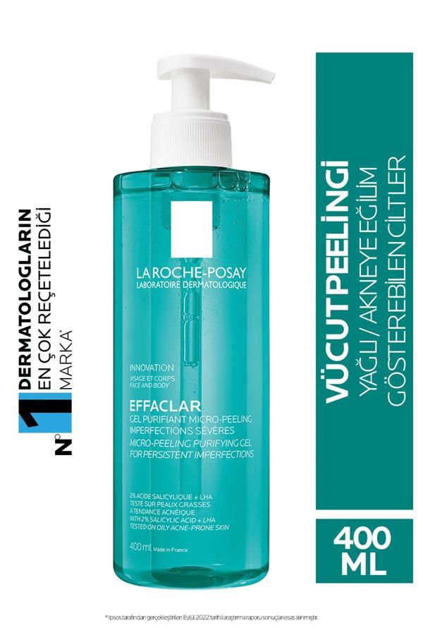 La Roche-Posay Effaclar Mıcro-Peeling Jel Yağlı Ve Akne Eğilimli Ciltler İçin Yıkama Jeli 400 Ml - Image 1
