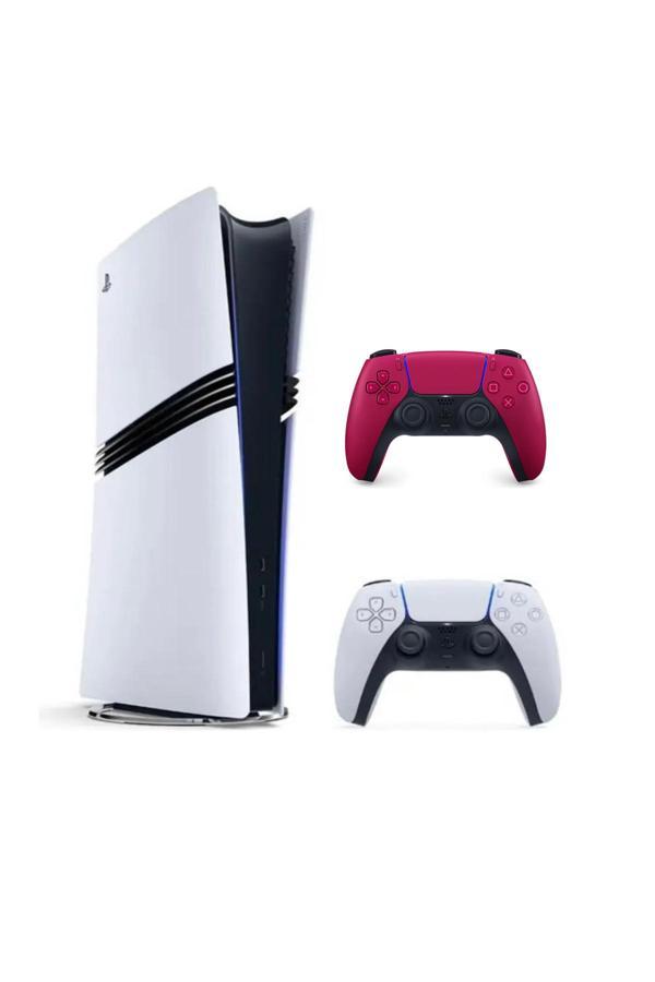 Sony Playstation 5 Pro 2Tb Cfı-7021 Avrupa 1.Kol Beyaz 2.Kol Kırmızı (İthalatci Garantili) - Image 1