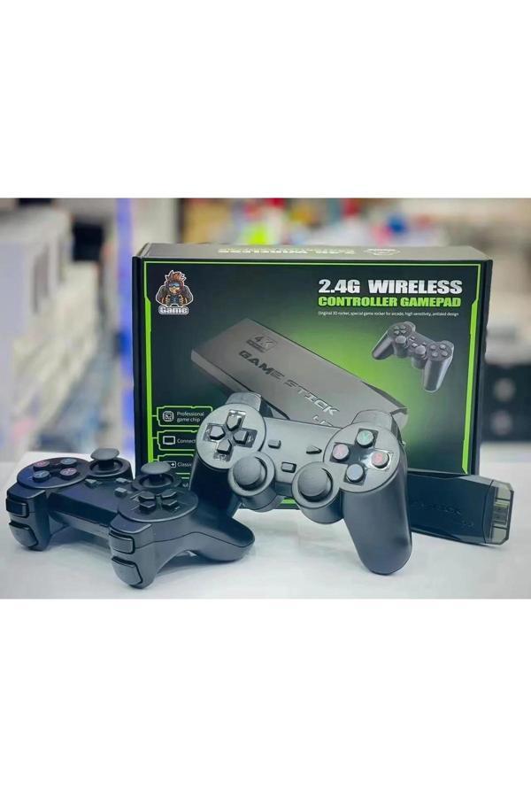 Havuz Elektronik 2.4G Kablosuz Çift Kol Retro Oyunlar 4K Game Stick 64Gb Hafıza 20000 Oyun Atari - Image 1