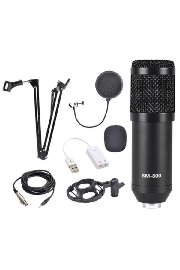 Havuz Elektronik Music D.J M800U Usb Stüdyo Youtuber Twitch Kayıt Mikrofonu Stand M800 U Mikrofon - Image 1