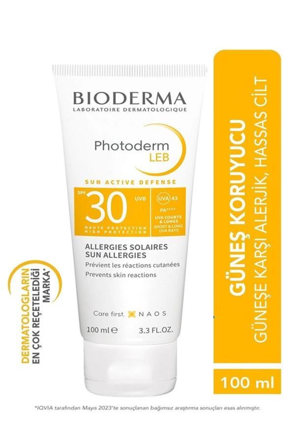 Bioderma Photoderm Leb Spf30 Hassas Ciltler Güneş Alerjisi Karşıtı Jel Formda Yüz Güneş Kremi 100 Ml - Image 1