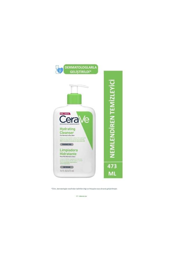 Cerave Köpüren Temizleyıcı Seramid & Hyaluronik Asit Normal & Yağlı Ciltler Yüz Vücut 473 Ml - Image 1