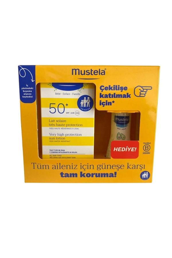 Mustela Spf50+ Çok Yüksek Koruma Faktörlü Güneş Losyonu 100Ml + Hydrabebe Vücut Losyonu 50Ml - Image 1