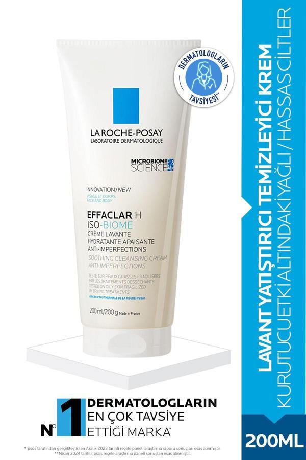La Roche-Posay Effaclar H Isobiome Lavender Cleansing Cream For Drying Skin 200Ml Passi.2112 - Image 1