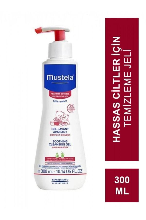 Mustela Soothing Cleansing Gel 300 Ml Çok Hassas Ciltler Için Temizleme Jeli - Image 1
