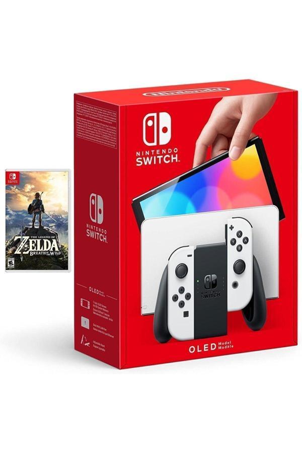 Nintendo Switch 64 Gb Konsol Oled Model + Zelda Swıtch Oyun - Image 1