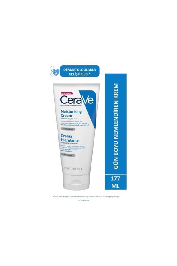 Cerave Nemlendici Krem Kuru Ciltler Seramid Ve Hyalüronik Asit Içerikli 177 Ml - Image 1