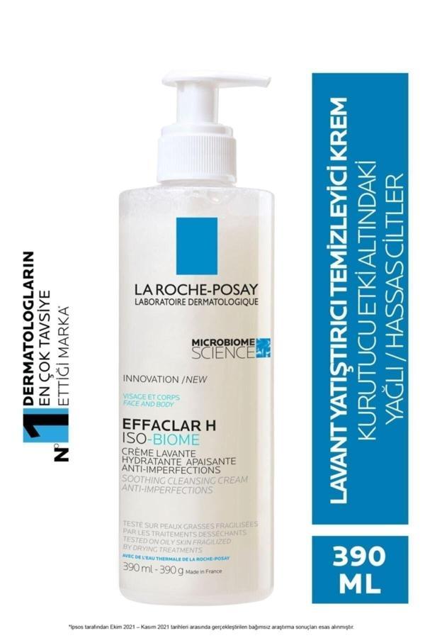 La Roche-Posay Yağlı Ve Düzensiz Ciltlere Özel Yatıştırıcı Ve Temizleyici Effaclar H Isobiome Lavante Krem 390Ml. - Image 1
