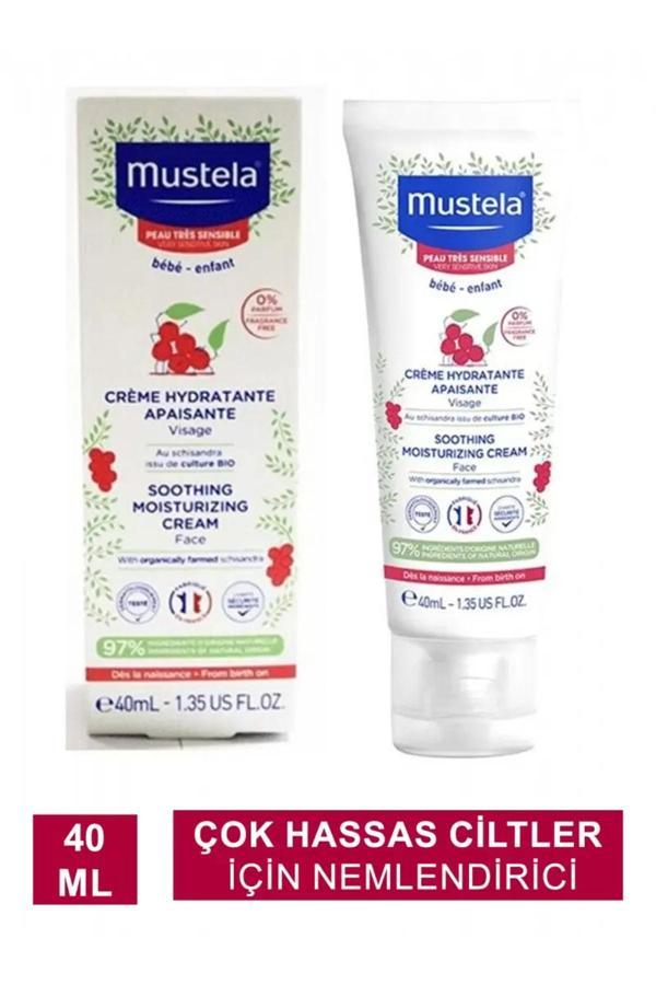 Mustela Soothing Moisturizing Cream 40 Ml Çok Hassas Ciltler İçin Nemlendirici - Image 1