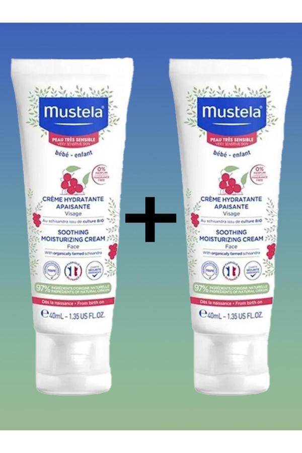 Mustela Soothing Moisturizing Cream 40 Ml Çok Hassas Ciltler İçin Nemlendirici X2 - Image 1