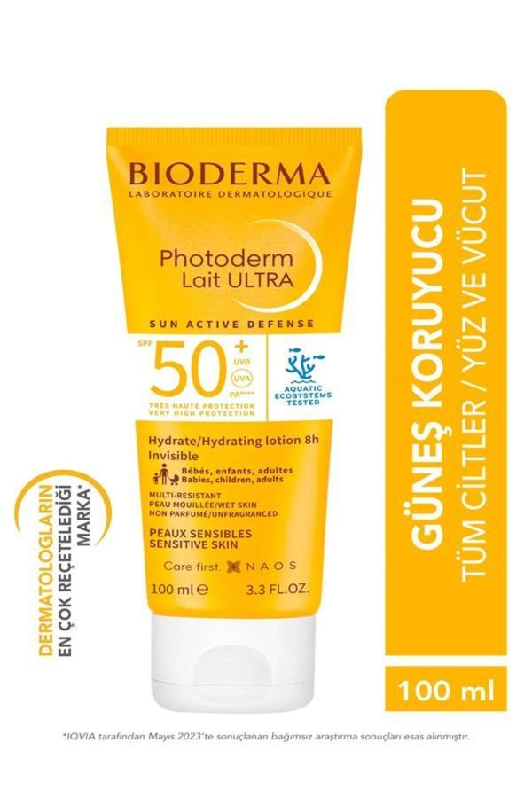 Bioderma Photoderm Lait Ultra Spf50 Süt Formda Yüz, Vücut Güneş Kremi 100 Ml - Image 1