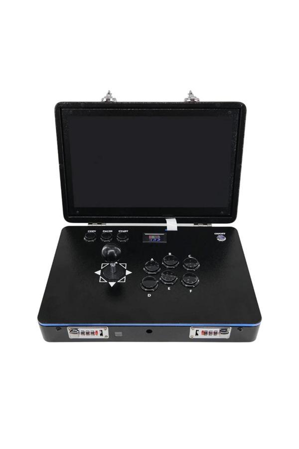 Havuz Elektronik 3D 6000+ Oyunlu 14İnç Hd Ekran Retro Arcade Oyun Konsolu Atari Metal Çanta - Image 1