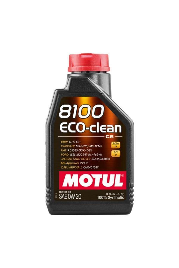 Motul 8100 Eco-Clean 0W-20 1 Lt Tam Sentetik Motor Yağı - Image 1