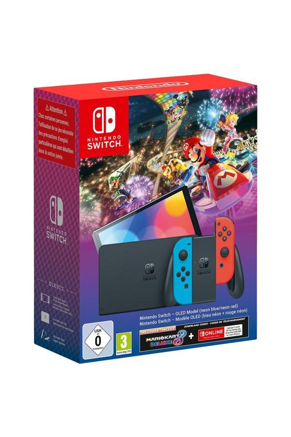 Nintendo Switch Konsol Oled Mario Kart Bundle - Neon Blue/Neon Red Uyumlu - Image 1