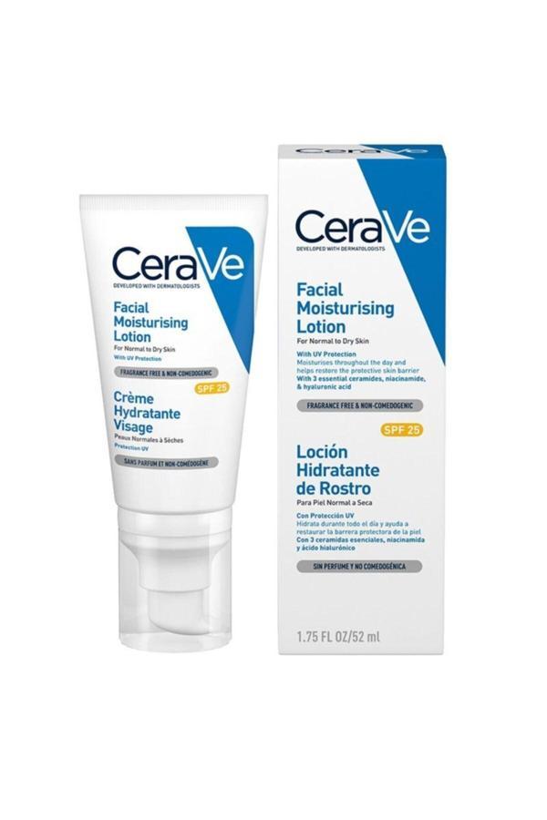 Cerave Facıal Moısturısıng Lotıon Normal Kuruya Donuk Cıltler Icın Spf25 52 Ml - Image 1