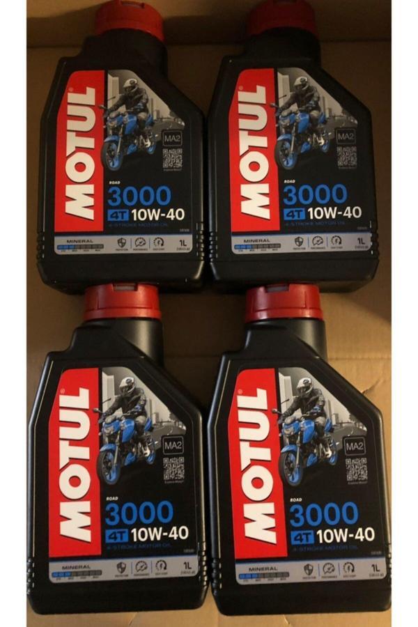 Motul 3000 10W40 4T Mineral Motosiklet Motor Yağı 4Adet - Image 1