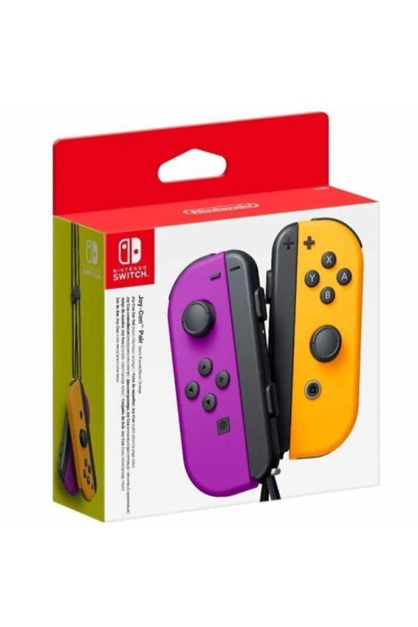 Havuz Elektronik Nintendo Switch Joycon Oyun Kolu Controller Neon Purple & Orange - Image 1