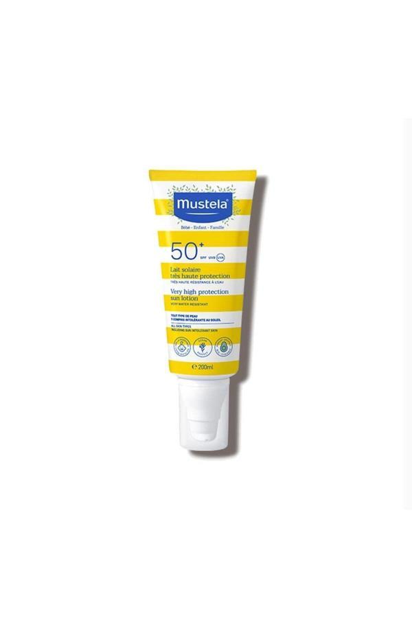 Mustela Yüksek Koruma Faktörlü Güneş Losyonu Tüm Aile İçin Spf50+ 200 Ml - Image 1