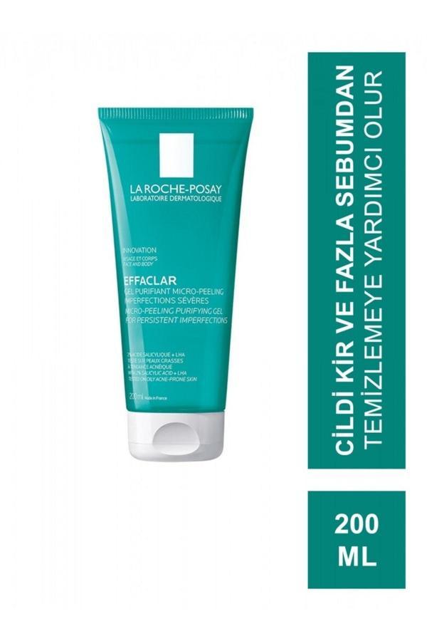La Roche-Posay Effaclar Mikro Peeling Jel - Mikro Peeling Etkili Arındırıcı Yüz Ve Vücut Temizleyici Jel 200 Ml. - Image 1