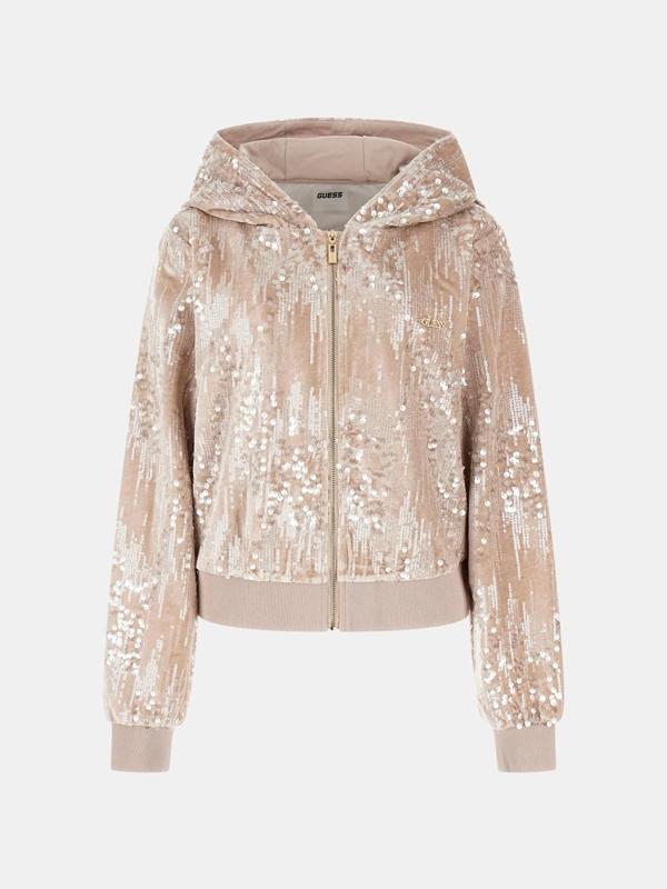 Guess Sequins Kadın Mavi Aktif Sweatshirt V5BQ02K1922-G1FU - Image 1